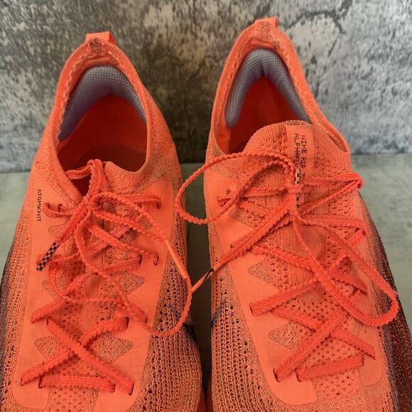Nike Air Zoom Alphafly Next% Bright Orange Men's Size 11.5 Running Shoes FLAWS - Picture 5 of 10
